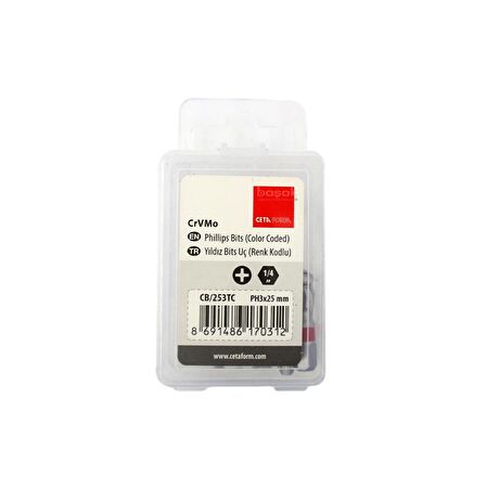 Ceta Form PH3 x 25 mm Yıldız Bits Uç Renk Kodlu  CB/253TC